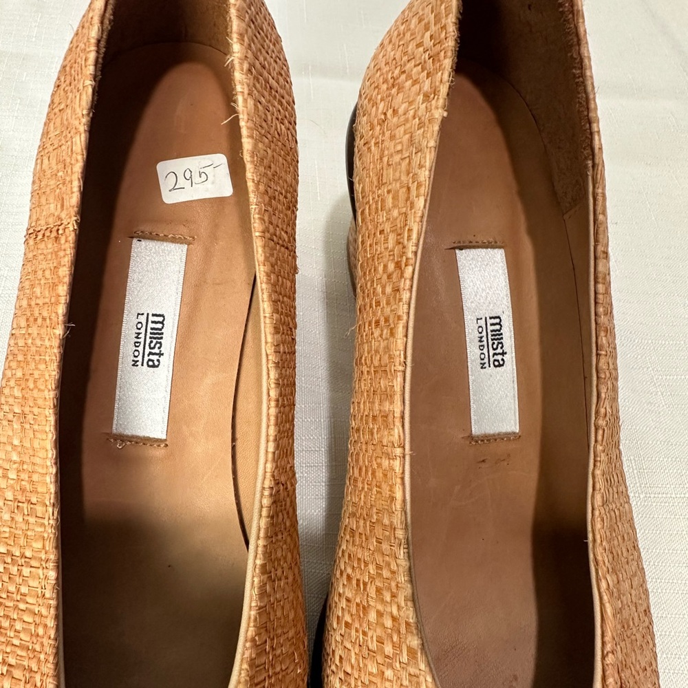 Mista London Straw Heels Size 37 - Picture 2 of 12
